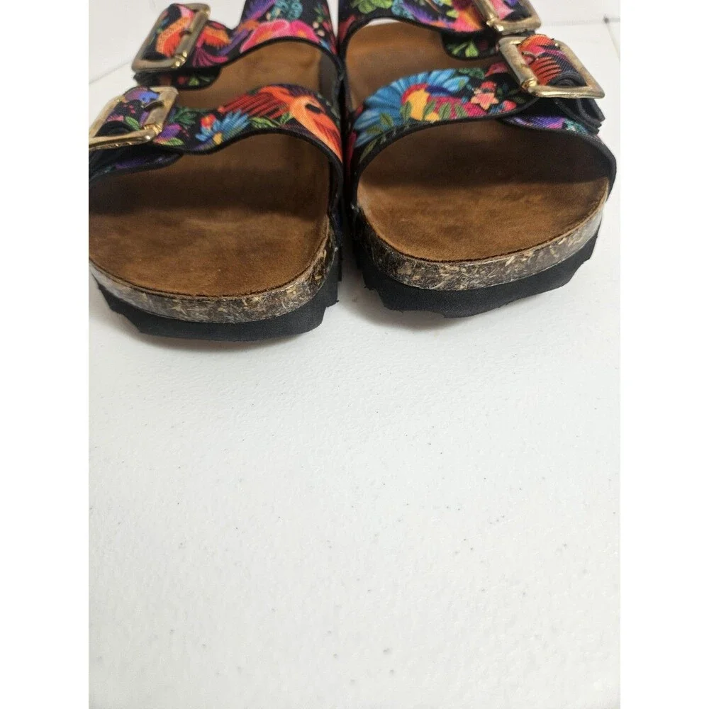 Inkkas Luzon Buckle Sandals Rainforest Tropical Print Women's Size 9